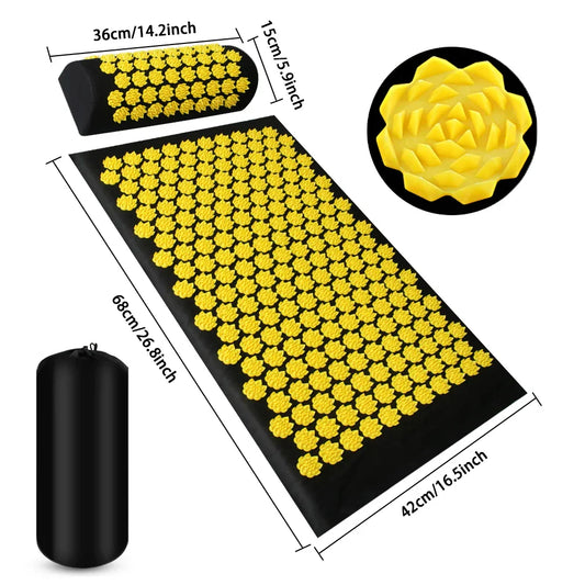 Pranamat Eco Lotus Spike Mat – Acupressure Massage Cushion for Back, Neck, and Feet