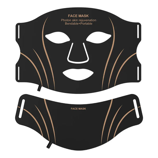 7-Color LED Face Mask with Neck – Wireless Red Light Therapy for Anti-Aging & Skin Rejuvenation