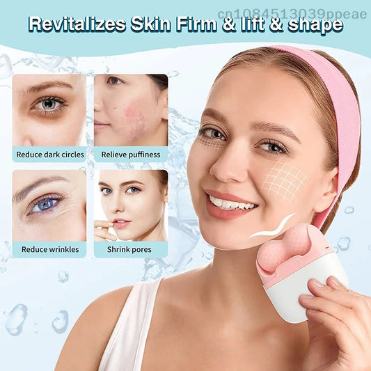 2-in-1 Ice Roller for Face & Eyes – Cold Therapy Massage Tool for Skin Care & Pain Relief
